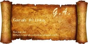 Garab Alinka névjegykártya